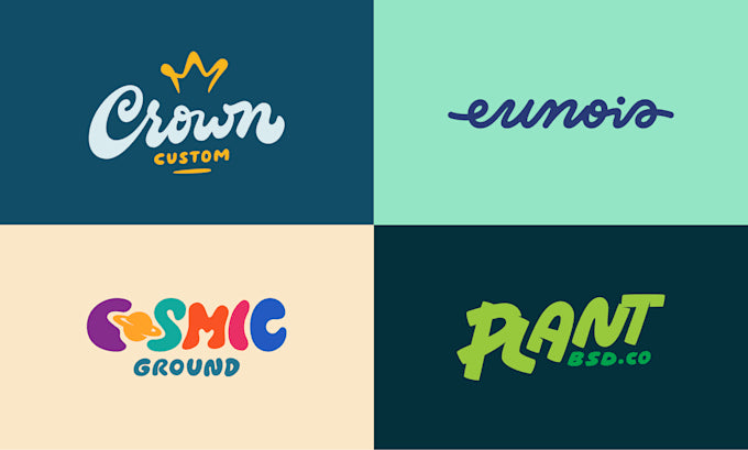I will design custom typography logo with playful hand lettering
